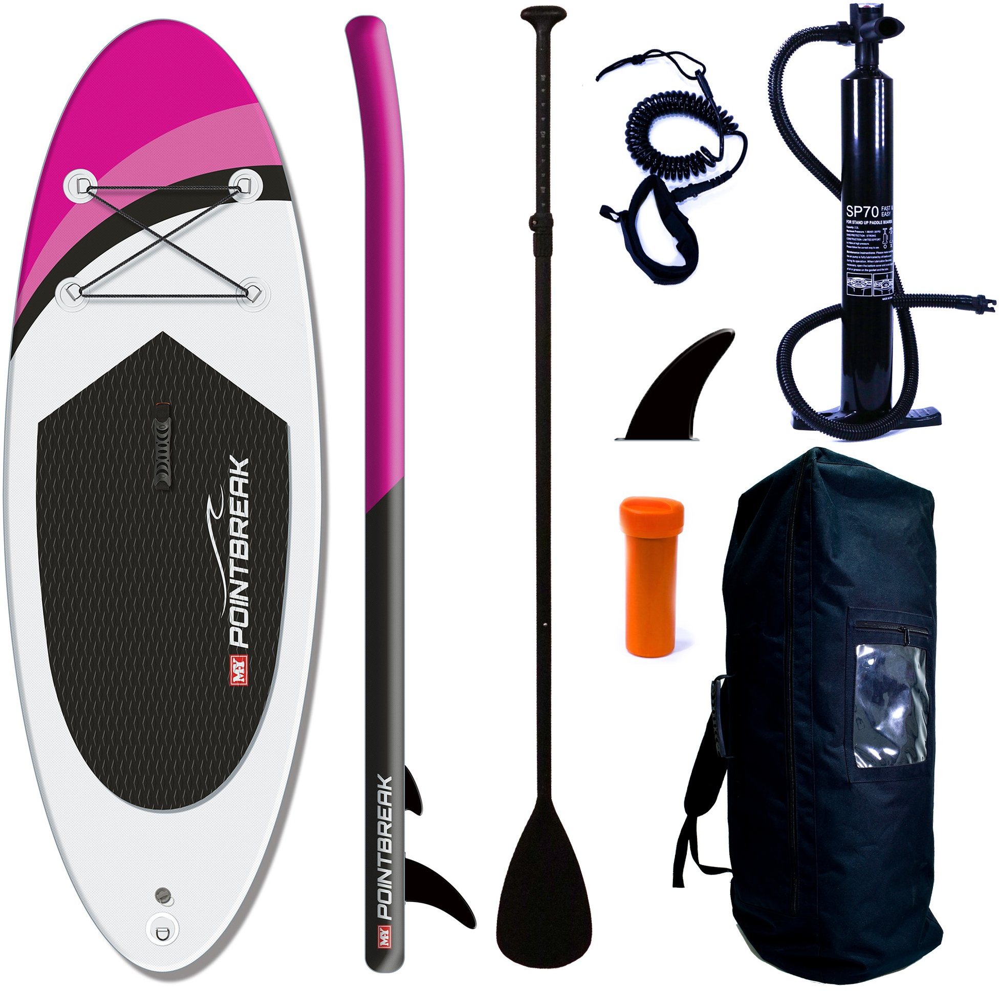 M.Y PointBreak Paddle Boards 7ft Pink Inflatable Stand Up Paddle Board ...